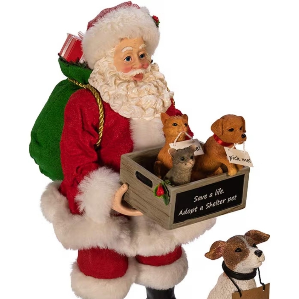 Santa Claus Figurine with Pets
